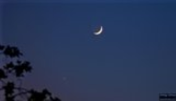A close look at the moon and venus