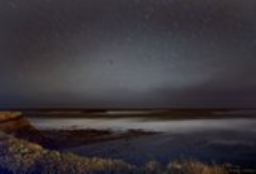 Star trails on the coast