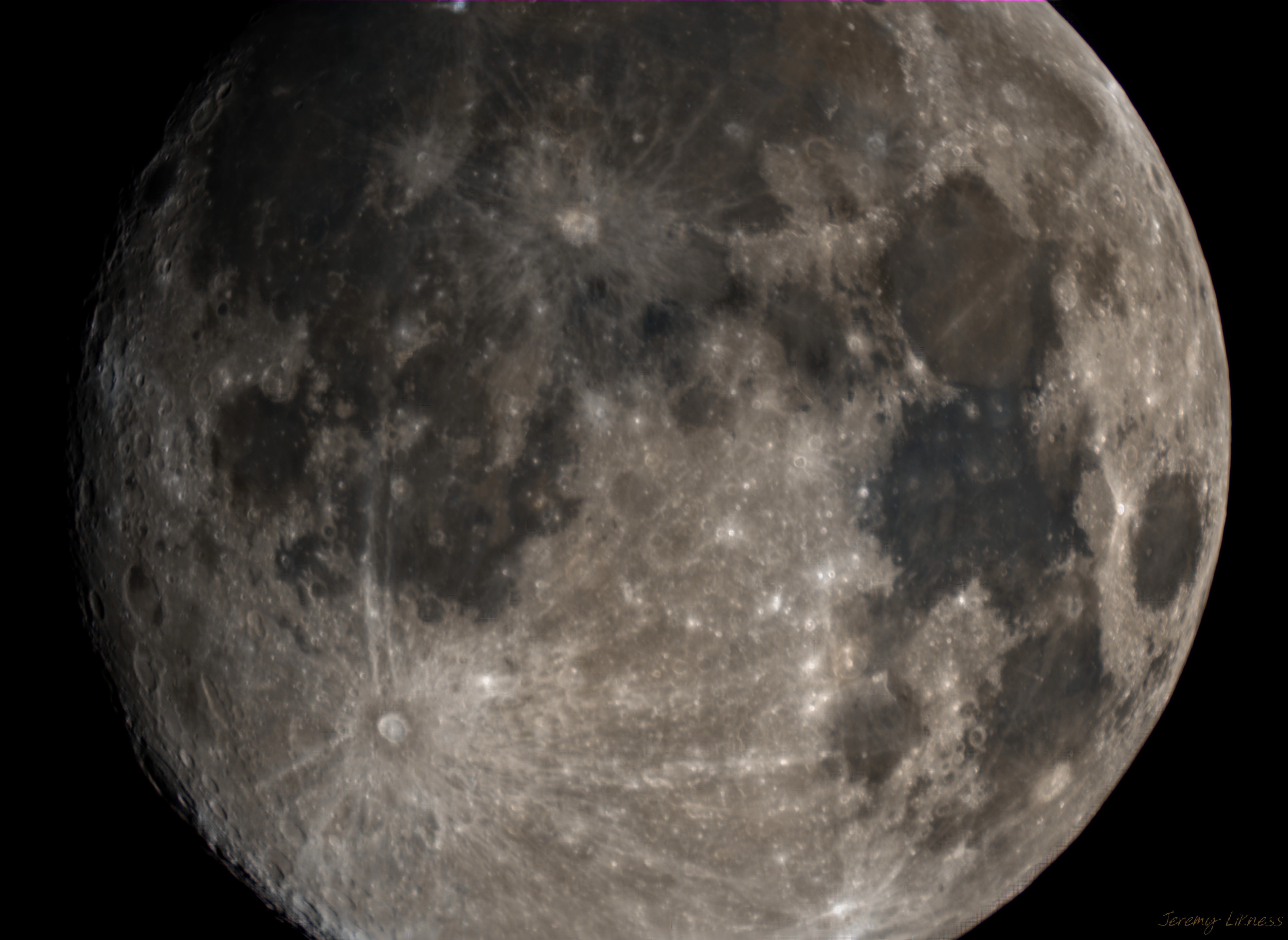 A detailed, full color lunar shot.