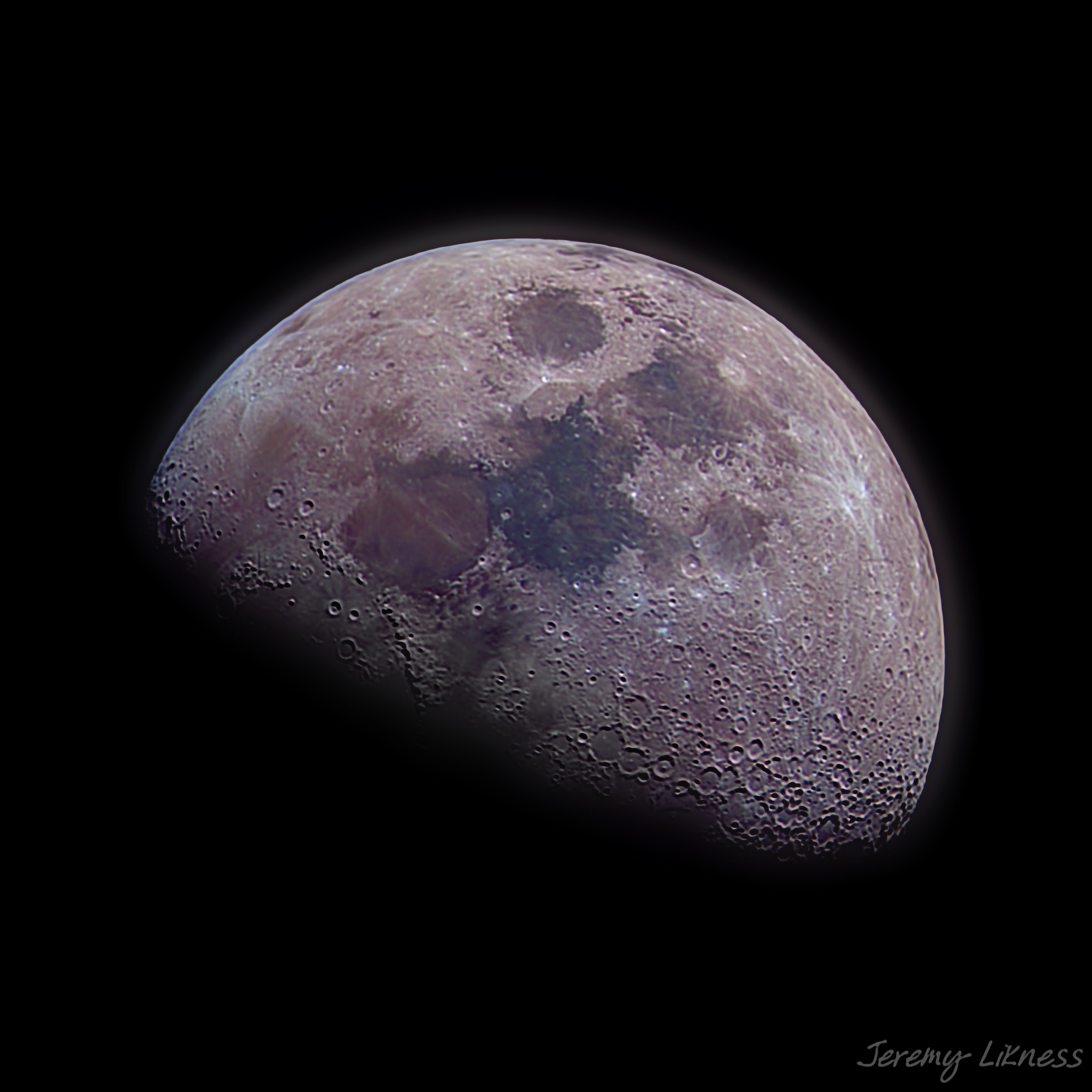 Detailed moon in color