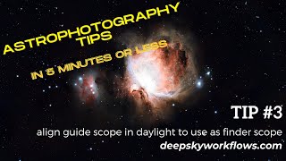 Your guide scope doesn't have to be perfectly aligned with your primary scope. However, if the alignment is close enough, guide scopes usually have a wider field of view making it easier to find targets and reuse that scope as a finder scope. See how I prepare my rig during the day for a successful nighttime run.