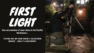 It was a rare night in the Pacific Northwest. The forecast predicted a few hours of clear skies. With no optical tube assembly (OTA), I decided to test drive my new Celestron CGEM-II mount with my Sony Alpha 6300. I also filmed some time lapse with my ZWO ASI120MM-S. This is the true story of what happened.